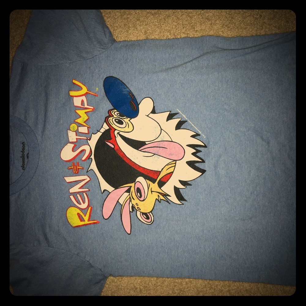 Vintage Nickelodeon Ren & Stimpy shirt blue